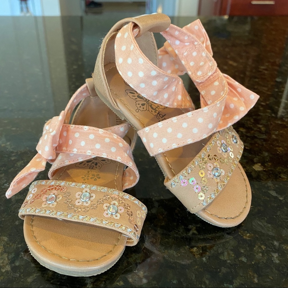 Koala Kids Peach Infant Sandals Size 6